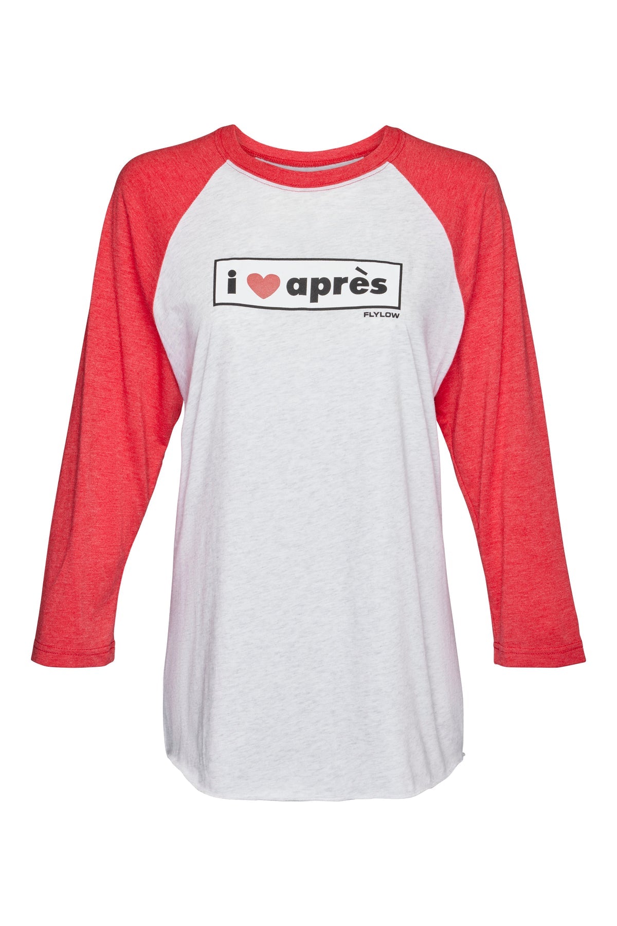 I Love Apres 3/4 T W's - Ruby/White (heather) - S